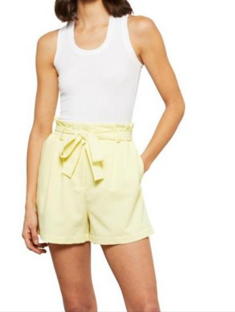 GB Yellow Linen Blend Shorts Sz L